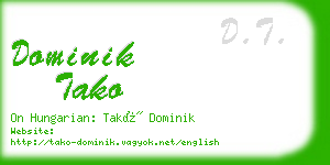 dominik tako business card